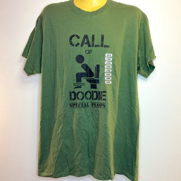 Gildan Men's Heavy Cotton Call of Doodie Special Plops T-shirt - Size Large NWT - Picture 1 of 3
